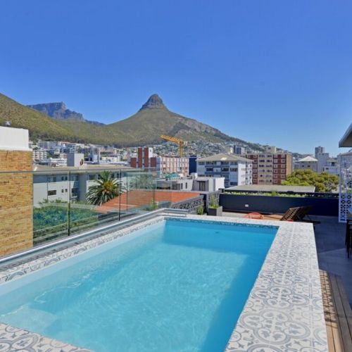Rooftop pool with views